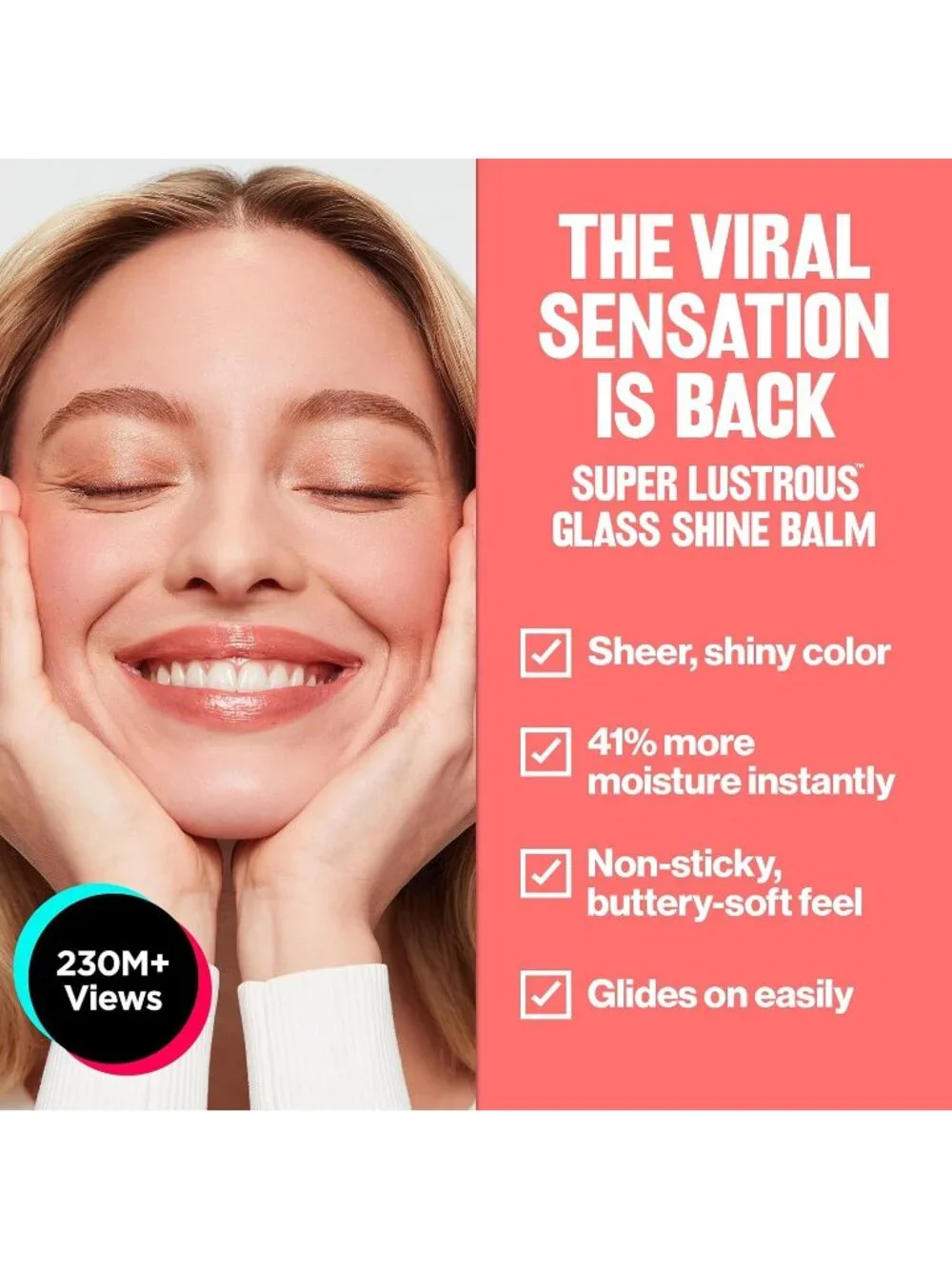 Revlon Multi 3-Piece Super Lustrous Glass Shine Balm Hydrating Tinted Lip Gloss